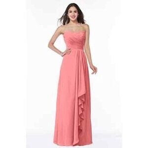 Bill Levkoff Dress Womens 10 Sweetheart A-Line Chiffon‎ Floor-Length Bridesmaid